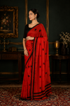 Seersha Red Khadi Saree