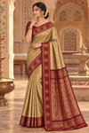 Kushi Mehendi green Dharmavaram Saree