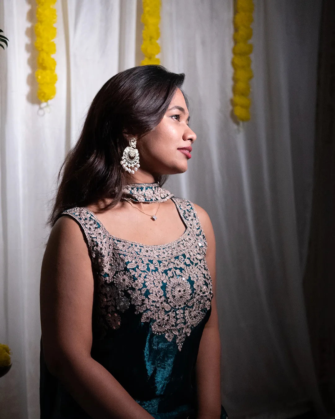 Liva Emerald Green Sharara Set