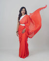 Jessi Red Khadi Saree