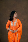Kaveri Orange Cotton Silk 3-Piece Set