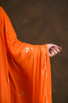 Kaveri Orange Cotton Silk 3-Piece Set
