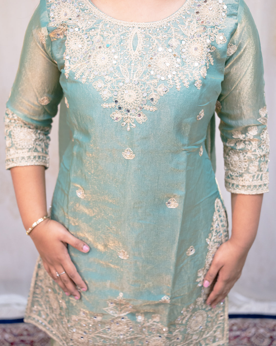 Joshika Mint Green Tissue 3-Piece Set