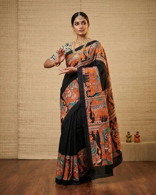 Myra Kalamkari Cotton Saree