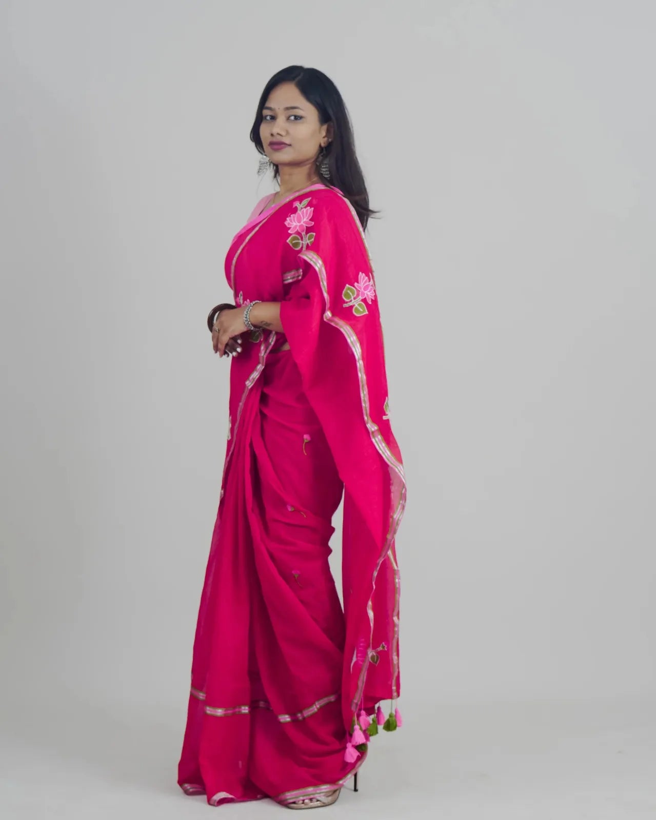 Raasi Pink Khadi Saree