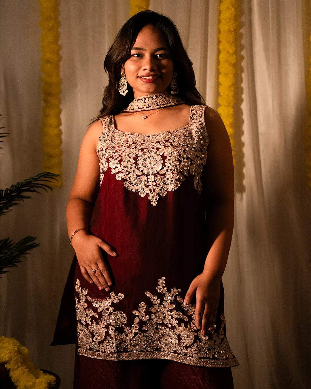 Loria Wine Sharara Set