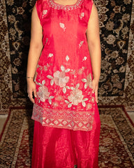 AYESHA Red Sharara Set