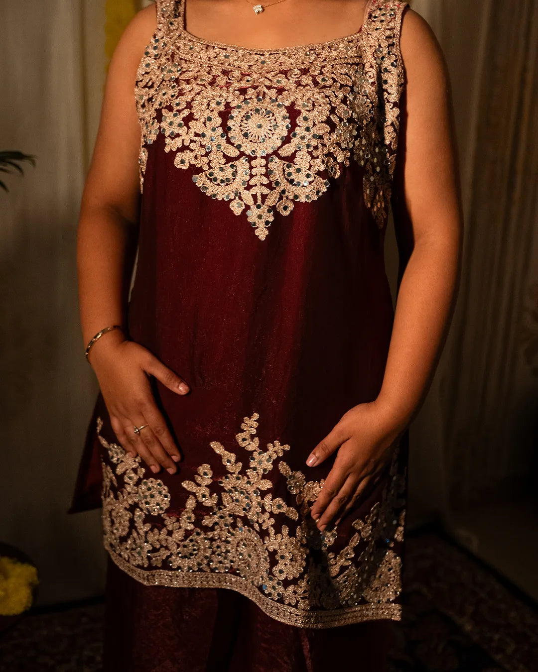 Loria Wine Sharara Set