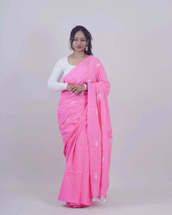 Sakhi Pink Khadi Saree