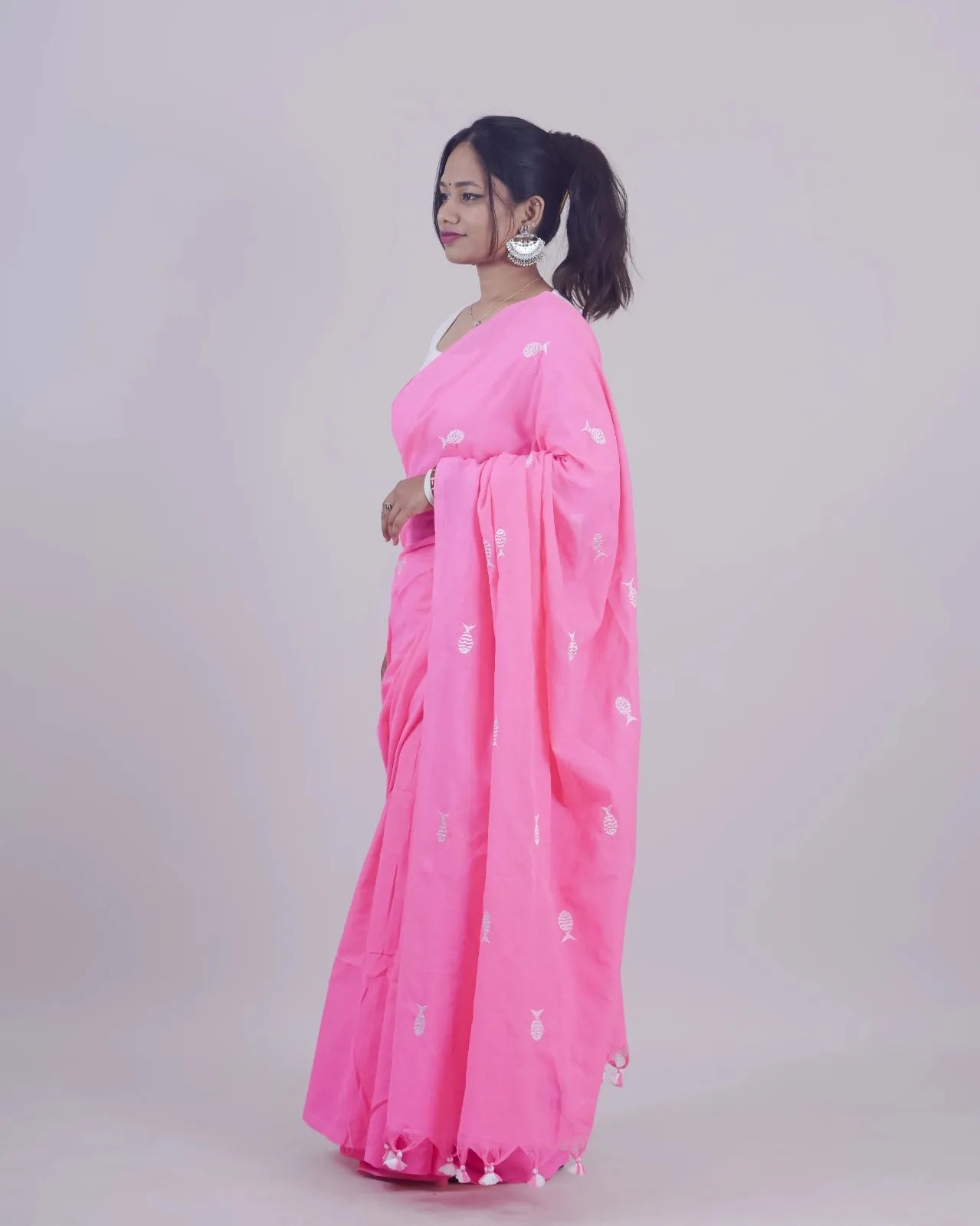Sakhi Pink Khadi Saree