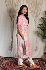 Sanvi Handblock Cotton Kurti & Pant Set